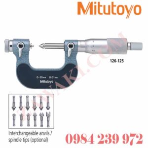 126-129 Panme cơ khí đo ren Mitutoyo 100-125mmx0.01mm