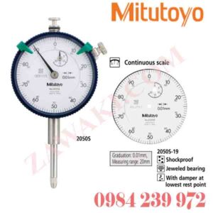 2050S-19 Đồng hồ so Mitutoyo 20 mm (1 mm)x0.01mm