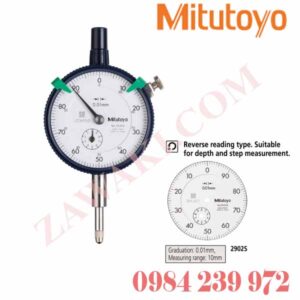 2902S Đồng hồ so Mitutoyo 10mmx0.01mm