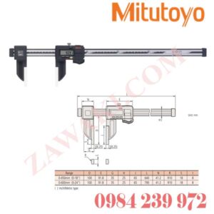 552-165-10 Thước cặp điện tử Mitutoyo 0-450mm/18”x0.01mm